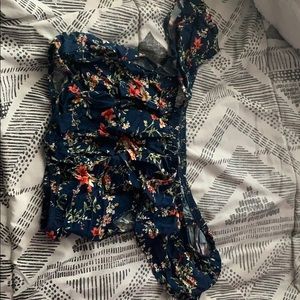 Floral off the shoulder top